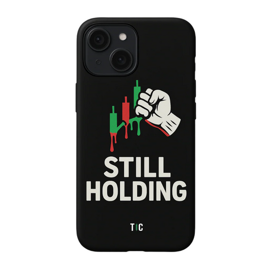 Black forex trading phone case with clenched fist artwork